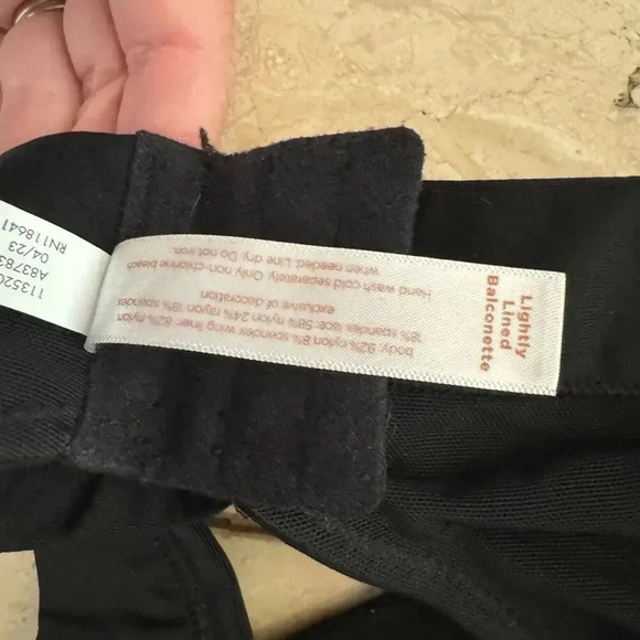 Cacique Lane Bryant 44C lightly lined Balconette black bra - Picture 3 of 3